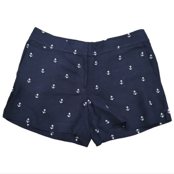 LOFT navy anchor print shorts - Picture 1 of 5